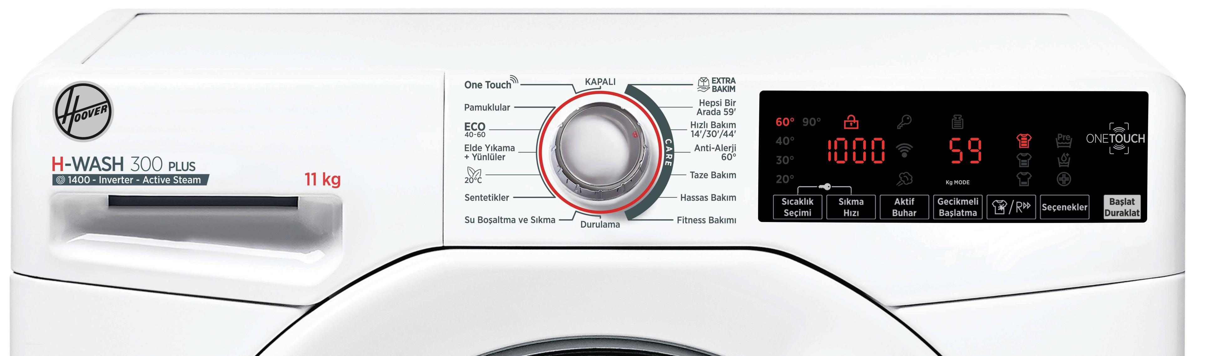 Hoover H3WS 411TAME/1-17 11 kg NFC Bağlantılı 1400 Devir Çamaşır Makinesi
