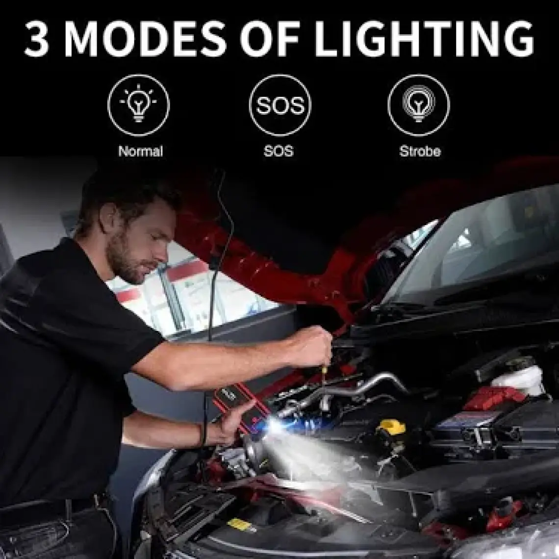Ütraı Jstar 4 24000 Mah 2500A Jump Starter Taşınabilir Akü Takviye Cihazı ( Kablosuz Şarj + Pusula + Çanta + LED Lamba + Powerbank )