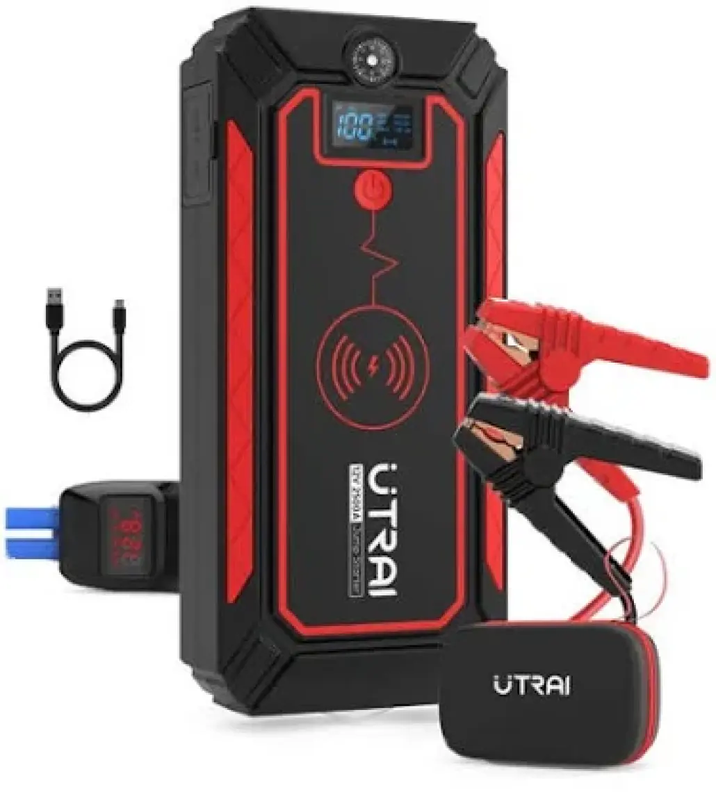 Ütraı Jstar 4 24000 Mah 2500A Jump Starter Taşınabilir Akü Takviye Cihazı ( Kablosuz Şarj + Pusula + Çanta + LED Lamba + Powerbank )