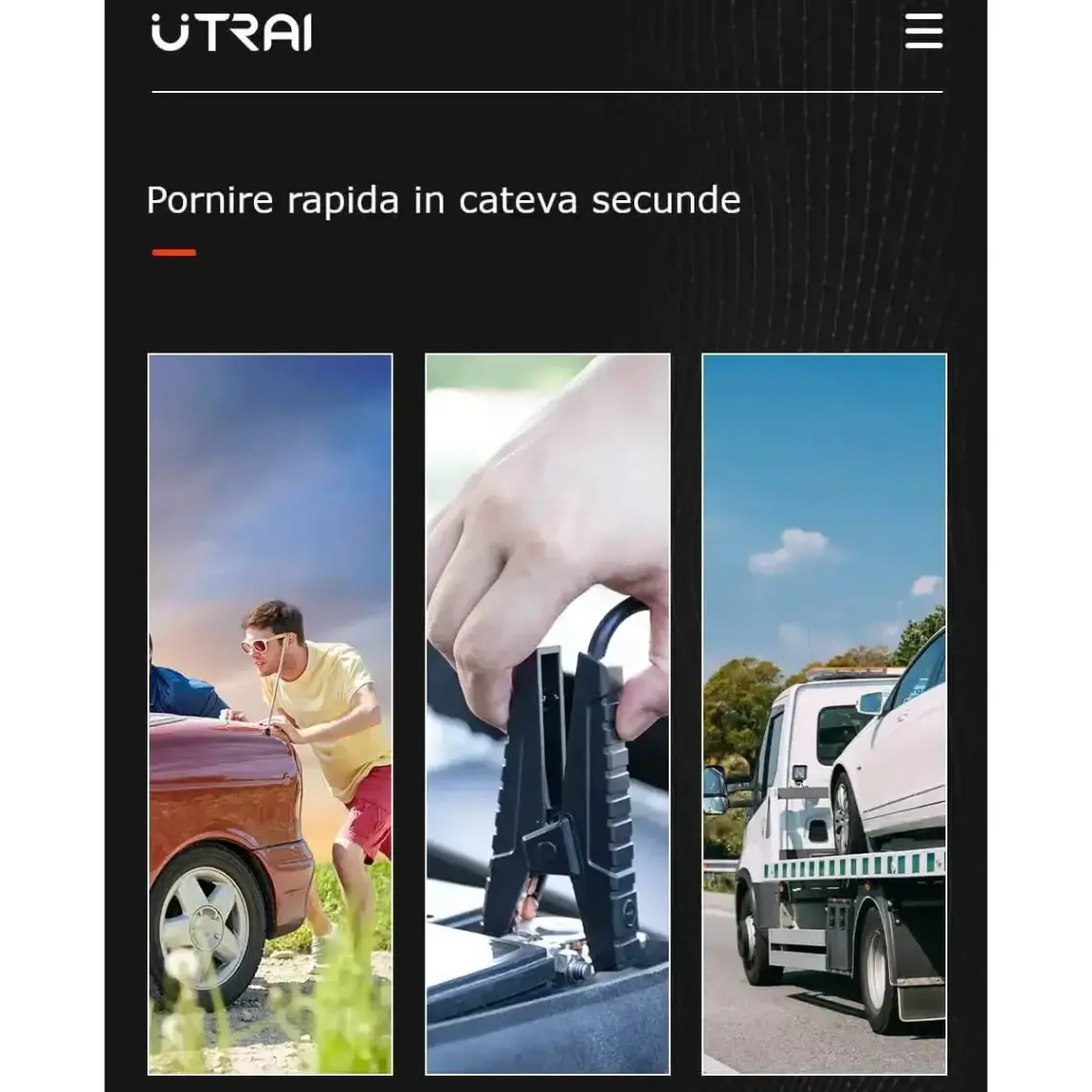 Ütraı Utraı Jstar One 22000MAH 2000A Jump Starter Taşınabilir Akü Takviye Cihazı ( Çanta + Pusula + Powerbank + LED Lamba)
