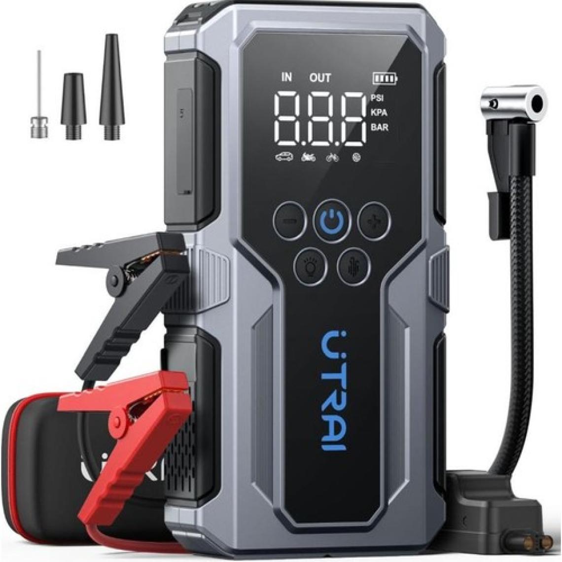 UTRAI Jstar JS9 15000mAh 1500A 4 in 1 Jump Starter + Lastik Şişirme Pompalı Taşınabilir Akü Takviye Kiti (JS-9)