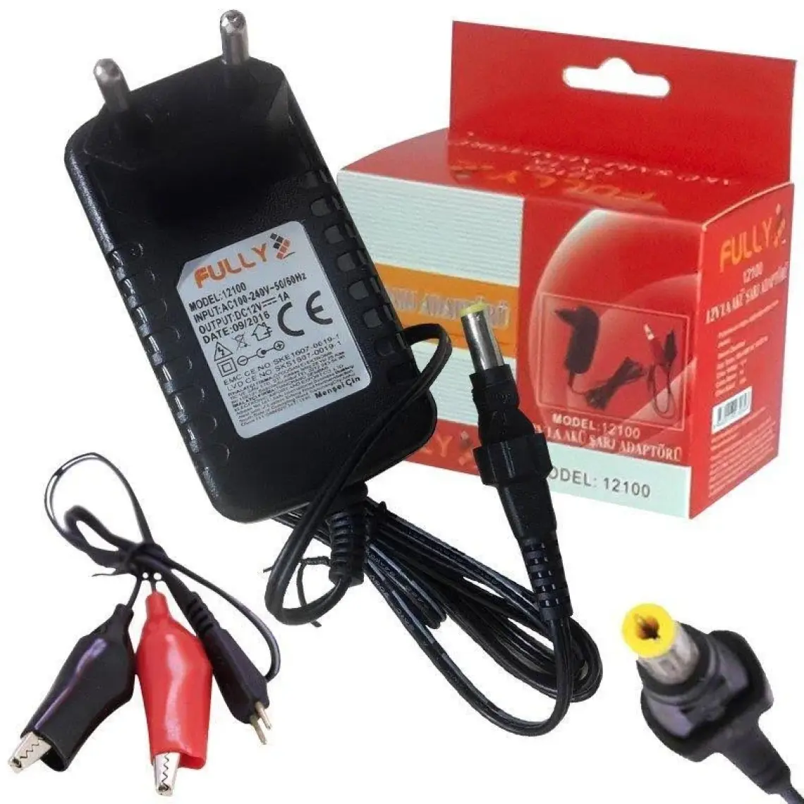 Fully Akü Şarj Aleti Maşalı 12V 1A Fully 12100