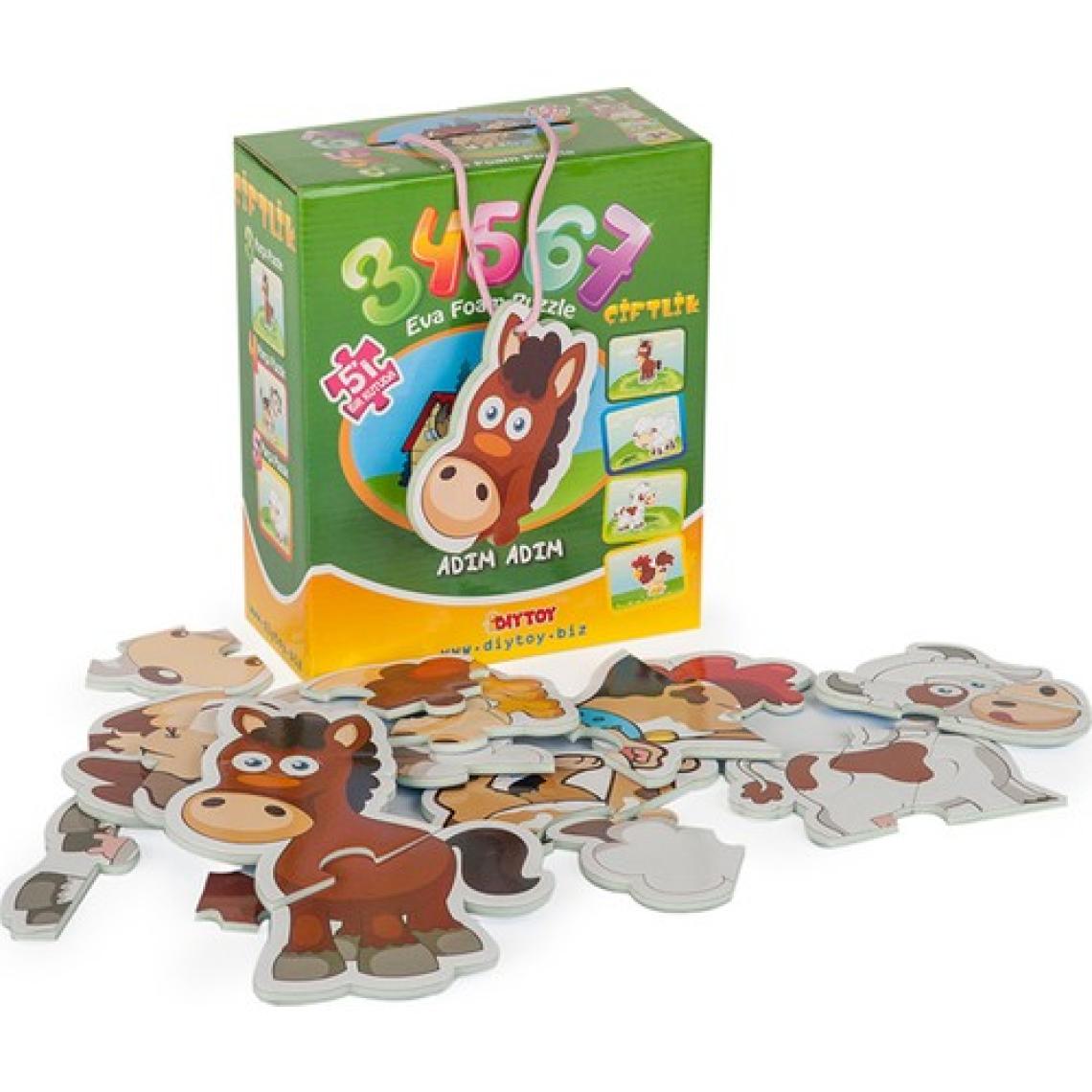Diytoy  8018 Kut.Puzzle Çiftlik 3 4 5 6 7
