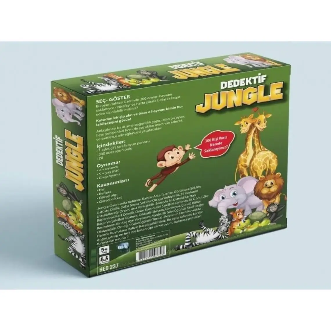 Hobi Eğitim Dünyası - Dedektif Jungle Görsel Zeka Oyunu