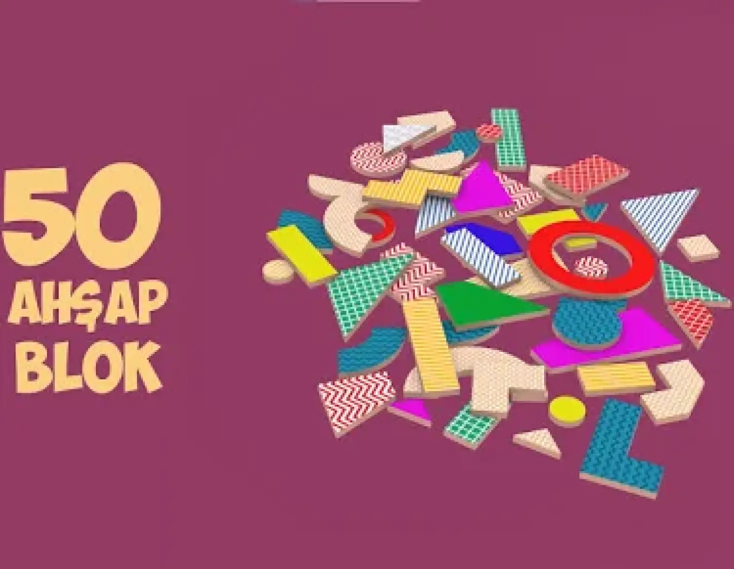 Rossie Renkli Ahşap Bloklar Zeka Oyunu