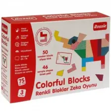 Rossie Renkli Ahşap Bloklar Zeka Oyunu