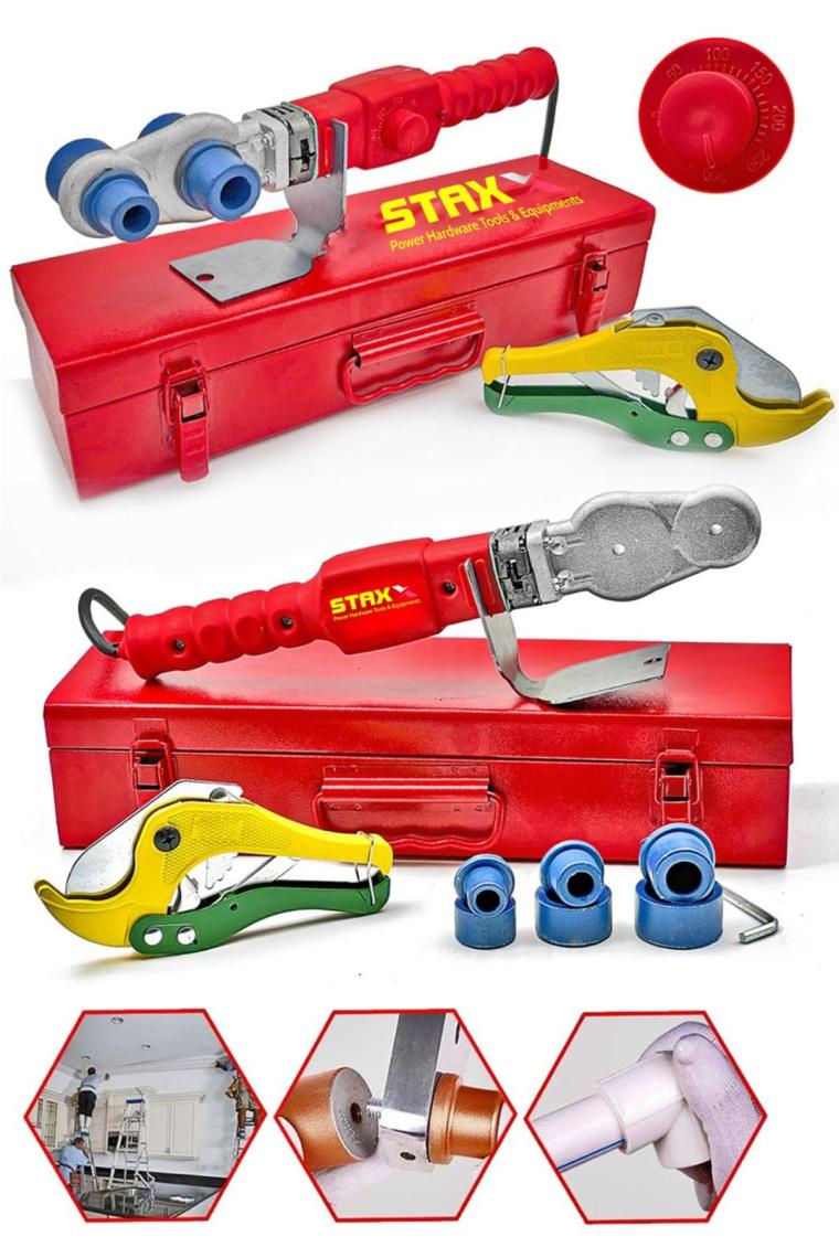 Sbk650 Metal Mini Çantalı Pvc Plastik Boru Kaynak Makinesi 650w + Makas Hediyeli 2 Yıl Garantili