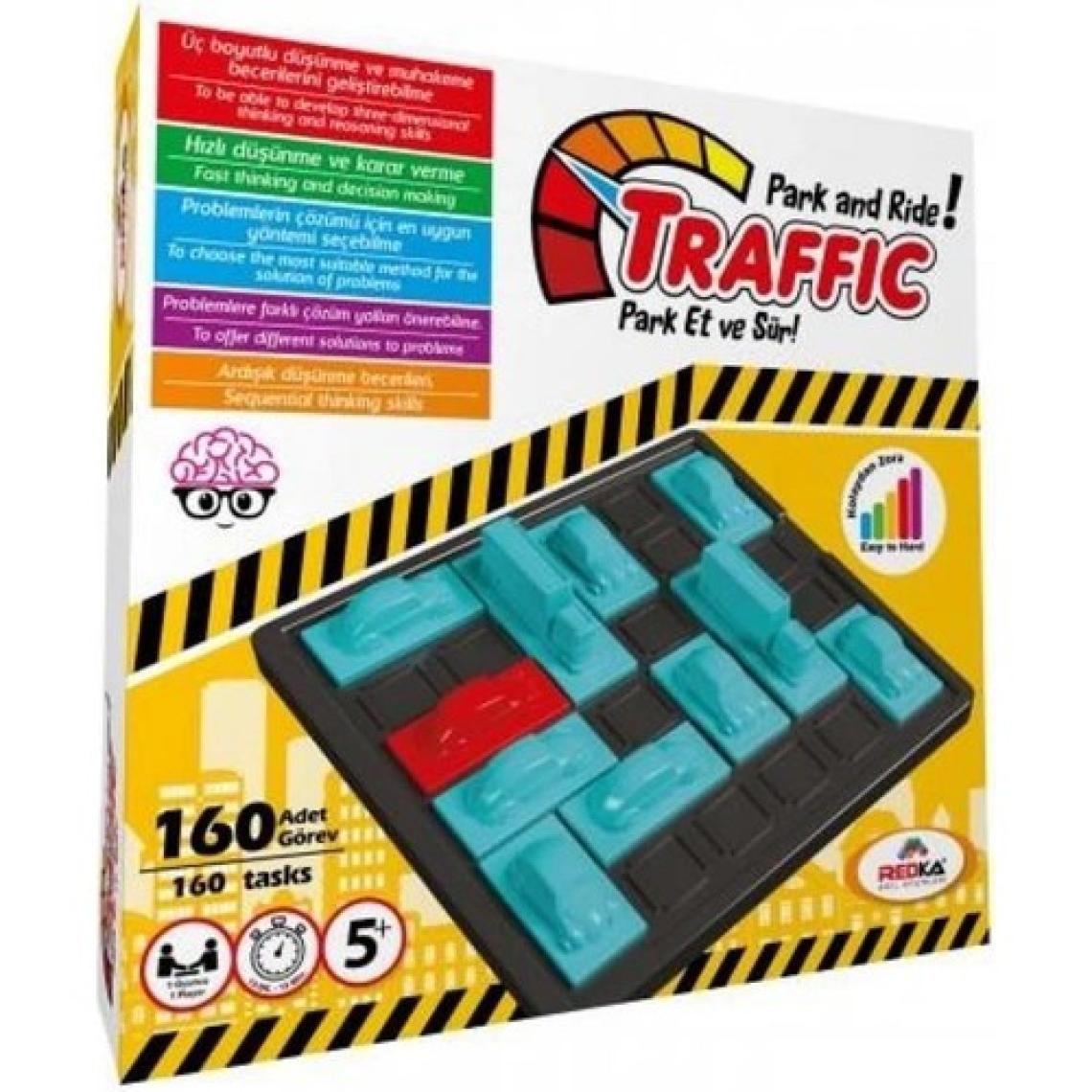 Redka Traffic Çocuk Kutu Oyunu - Trafikten Kaçış Temalı, Problem Çözme ve Sıralı Düşünme Becerilerini Geliştiren 2 Kişilik Strateji ve Zeka Oyunu