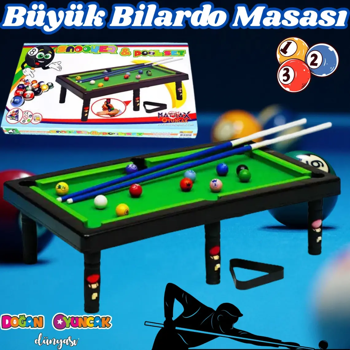 Snooker & Pool Set Bilardo Oyuncağı Ayaklı