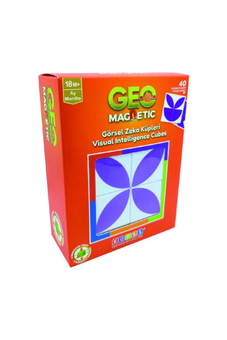 Küpss Geo Jr. Manyetik Görsel Zeka Küpleri - Geometrik Desen Oyunu - 3D Şekil Puzzle