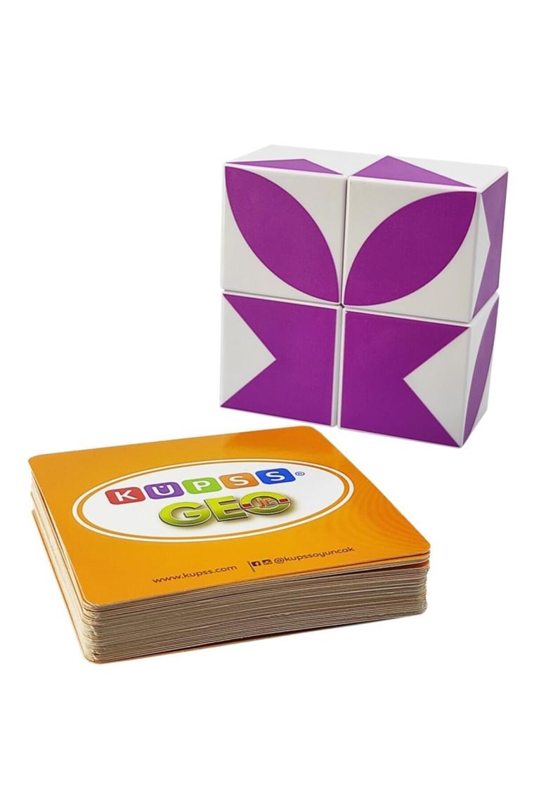Küpss Geo Jr. Manyetik Görsel Zeka Küpleri - Geometrik Desen Oyunu - 3D Şekil Puzzle