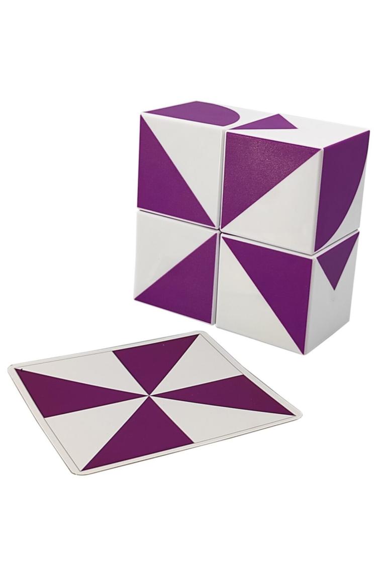 Küpss Geo Jr. Manyetik Görsel Zeka Küpleri - Geometrik Desen Oyunu - 3D Şekil Puzzle