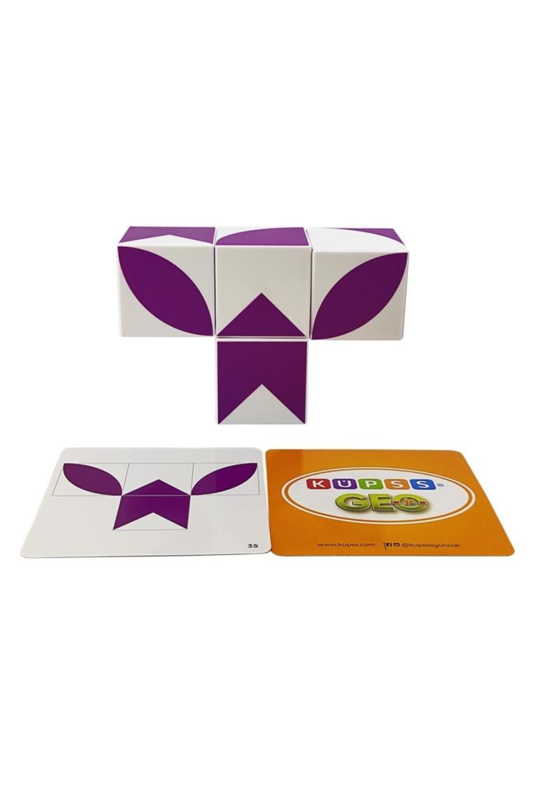 Küpss Geo Jr. Manyetik Görsel Zeka Küpleri - Geometrik Desen Oyunu - 3D Şekil Puzzle