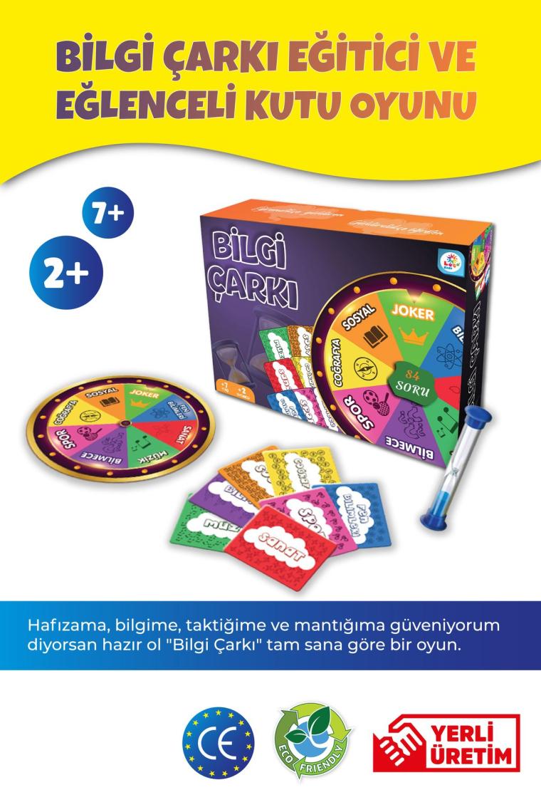 Bilgi Çarkı Eğitici ve Eğlenceli Kutu Oyunu