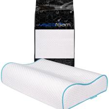 Yüksek Boyun Destekli Ortopedik Yastık Çift Boyun Destekli Visco Yastık - 60x40x14-12cm