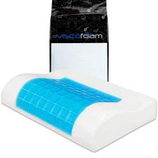 Terletmeyen Ortopedik Boyun Destekli Yastık Serinleten Visco Yastık Jelli Yastık 46x30x10-8cm