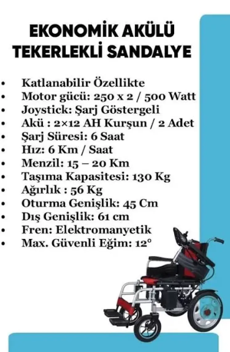 Medikaltec  JT-099 Katlanır Akülü Tekerlekli Sandalye
