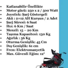 Medikaltec  JT-099 Katlanır Akülü Tekerlekli Sandalye