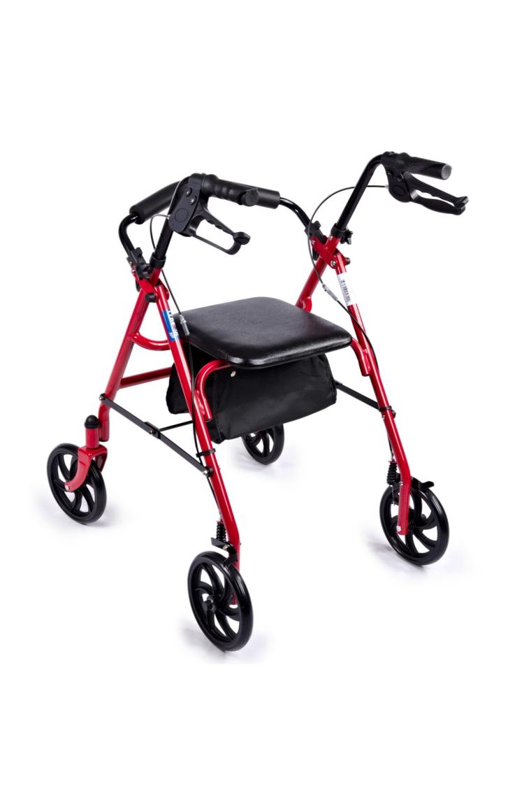 Comfort Plus Rolatör 4 Tekerlekli Yürüteç 130 kg Taşıma Kapasiteli