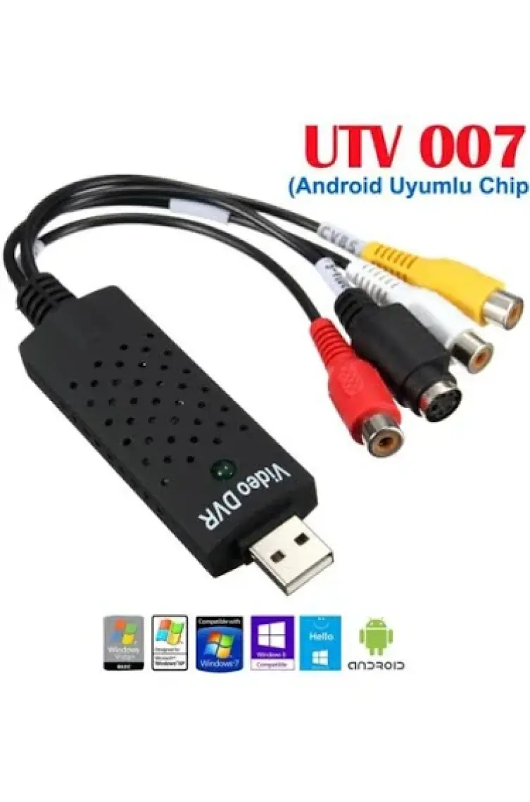 DVR Chip Android Cep Telefon Tablet Otg Windows 10 USB 2.0 Rca Cvbs S-Video Görüntü Ses Yakalama Kartı Video Capture Cihazı