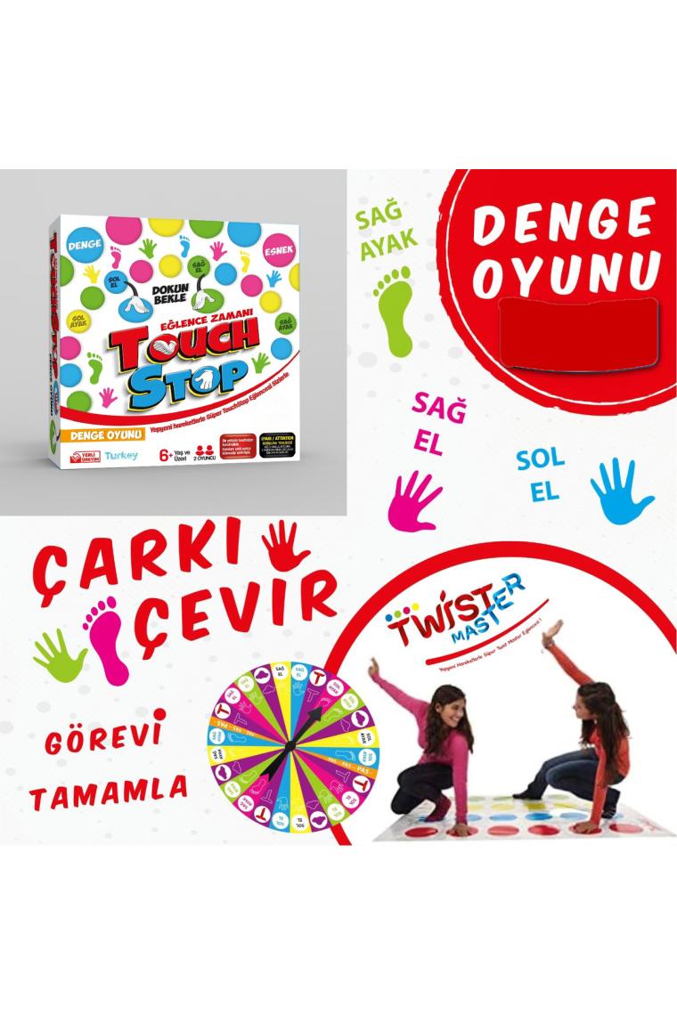 Teknotok Twist Master Denge Oyunu Touch Stop V2 Eğlenceli Dikkat Algı Hareket Aile Oyunu