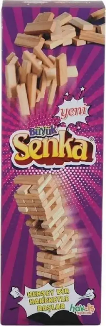 Hak İş Oyuncak Büyük Boy Senka 57 Parça Ahşap Denge Oyunu