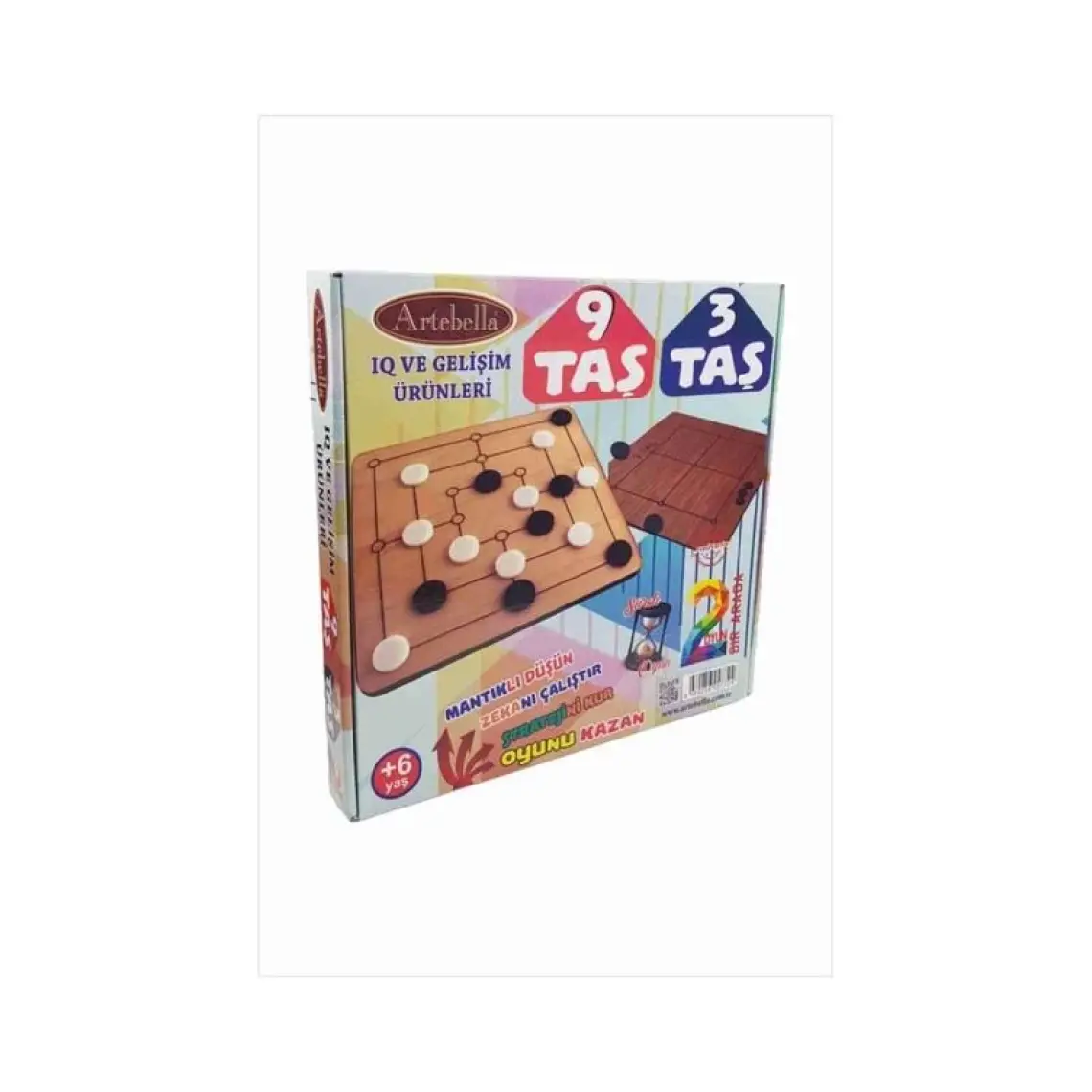 Artebella IQ Ve Gelişim Ürünleri 9 Taş / 3 Taş Oyunları 32X32 cm