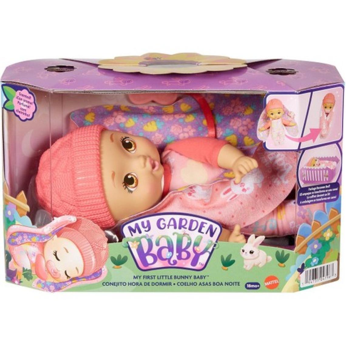 My Garden Baby HGC10  Ilk Tavşan Bebeğim - Pembe Bereli Bebek My Garden Baby