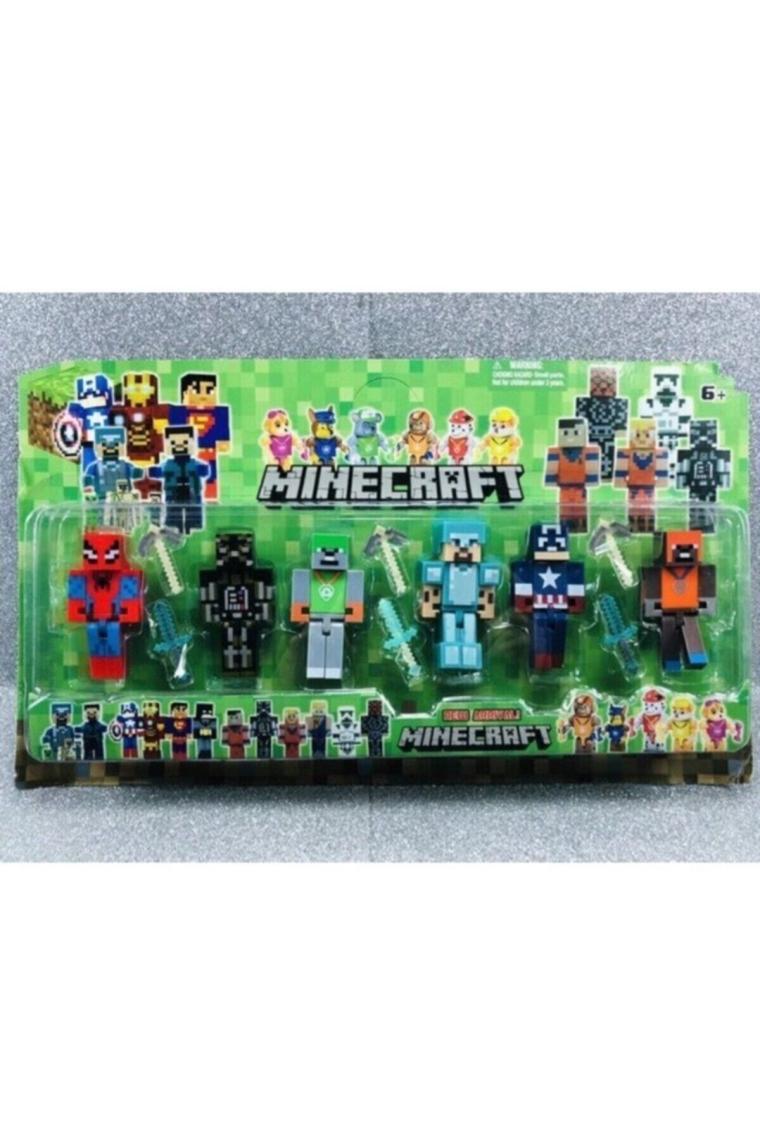 Minecraft Spıderman Kaptan Amerika Paw Patrol 12 'li Oyuncak