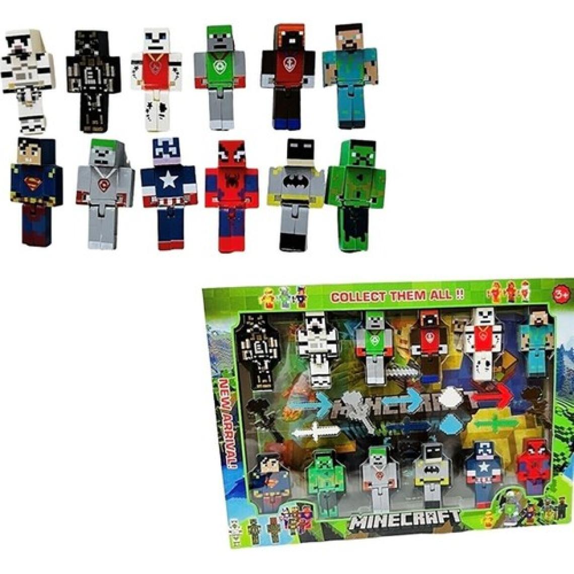 Minecraft 12'li Süper Kahraman Oyuncak Figürleri 23 Parça LEGO Yapı Oyuncak Figür Minecraft
