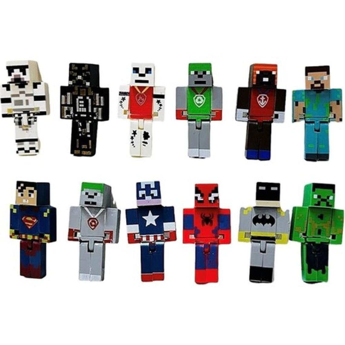 Minecraft 12'li Süper Kahraman Oyuncak Figürleri 23 Parça LEGO Yapı Oyuncak Figür Minecraft