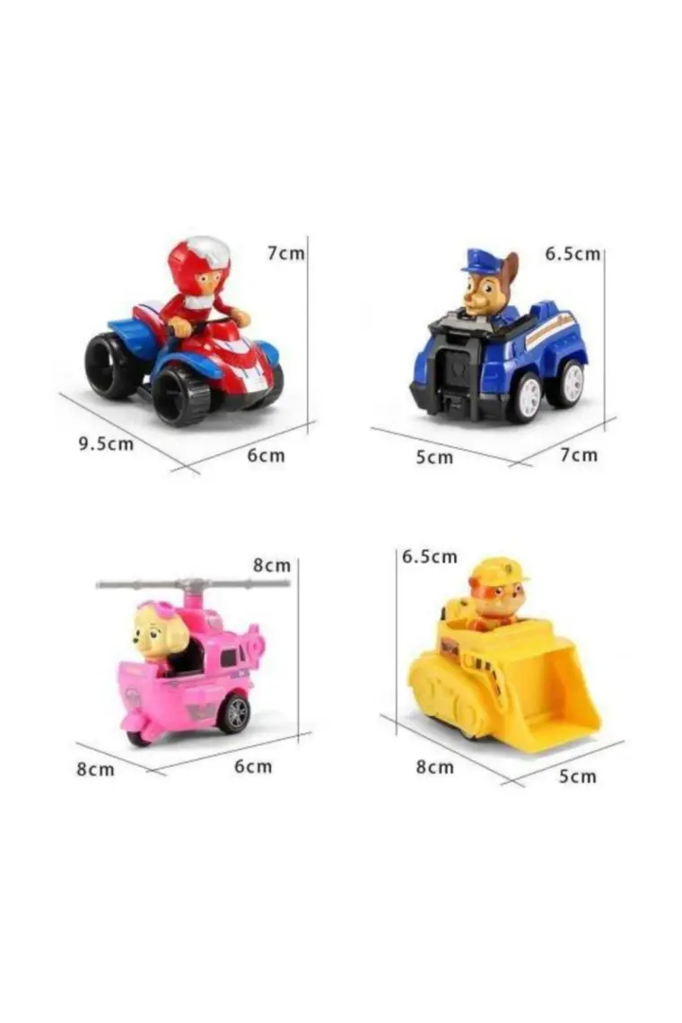Kardelen Dogs Mini Paw Patrol Köpekler, 6 Figür ve Çek Bırak Araçları