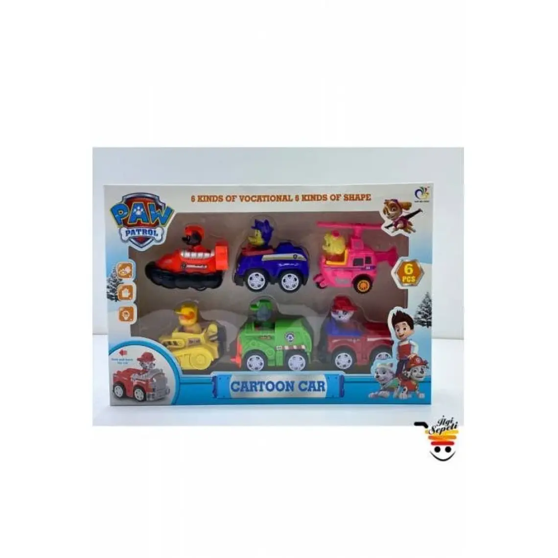 Kardelen Dogs Mini Paw Patrol Köpekler, 6 Figür ve Çek Bırak Araçları