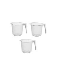 Plastik Ölçü Kabı 300 ml Ölçü Kasesi Kulplu - Bo690 (3'LÜ)