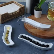 Beyaz İvory Zeytinlik 18 Cm 3 Adet