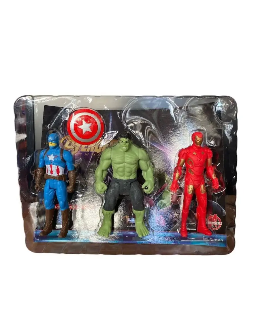 Kids Avengers Işıklı Örümcek Adam Hulk Kaptan Amerika Batman İron Man 5'li Oyun Seti - Süper Kahramanlar
