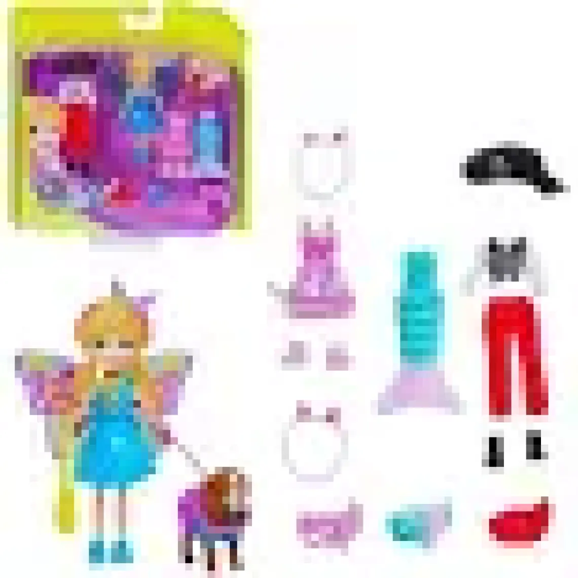 Polly Pocket ve Hayvan Dostu Kostüm Giyiyor Oyun Seti, Bebek, Evcil Hayvan ve Kostümlü Paket Gdm15