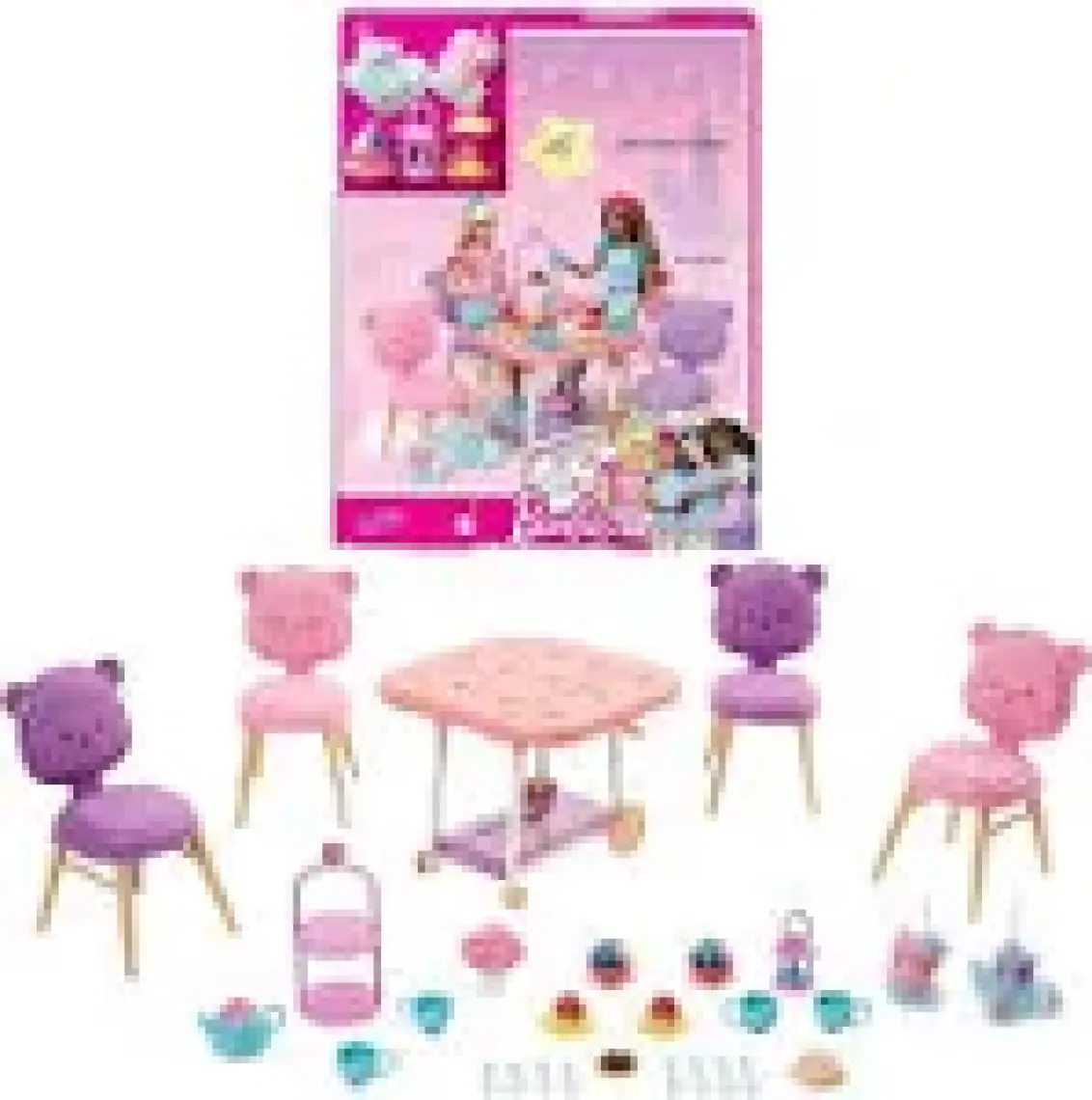 My First Barbie - İlk Barbie Bebeğim Çay Partisi Oyun Seti, 3 yaş ve üzeri, HMM65