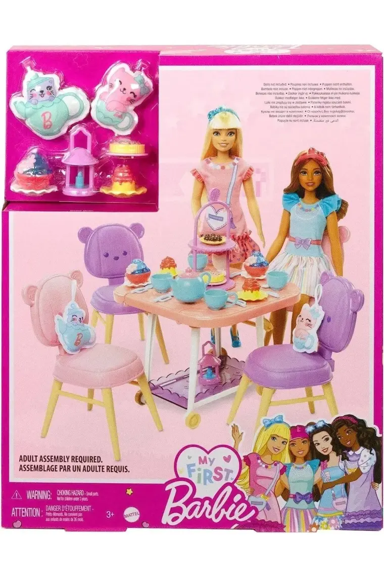 My First Barbie - İlk Barbie Bebeğim Çay Partisi Oyun Seti, 3 yaş ve üzeri, HMM65