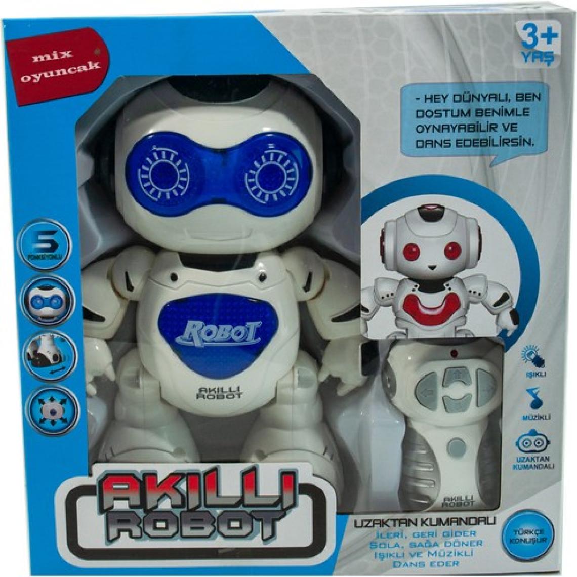 Mixoyuncak Oyuncak Robot U/k Kumandalı Akıllı Robot Işıklı Türkçe Konuşan