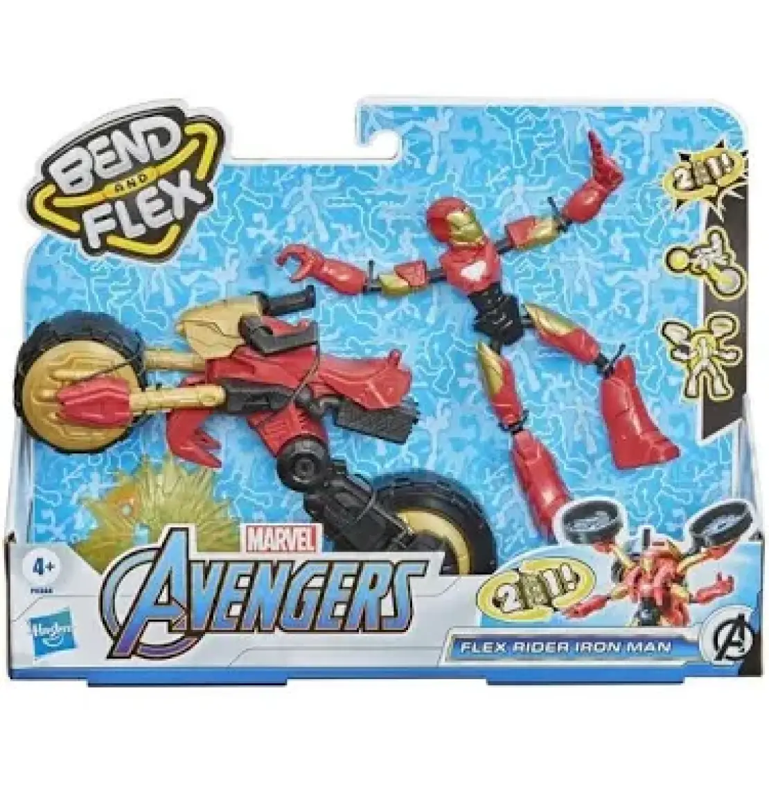 Avengers Bend & Flex Iron Man ve Motosikleti