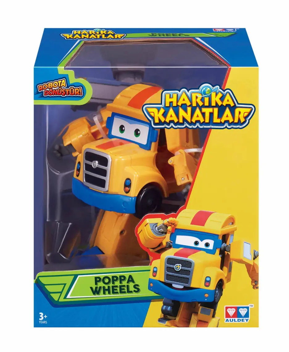 Harika Kanatlar Poppa Wheels (Büyük Boy) Dönüşen Tekli Figür