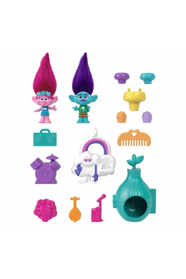 Polly Pocket Trolls Kompakt Set HKV39 Lisanslı Ürün