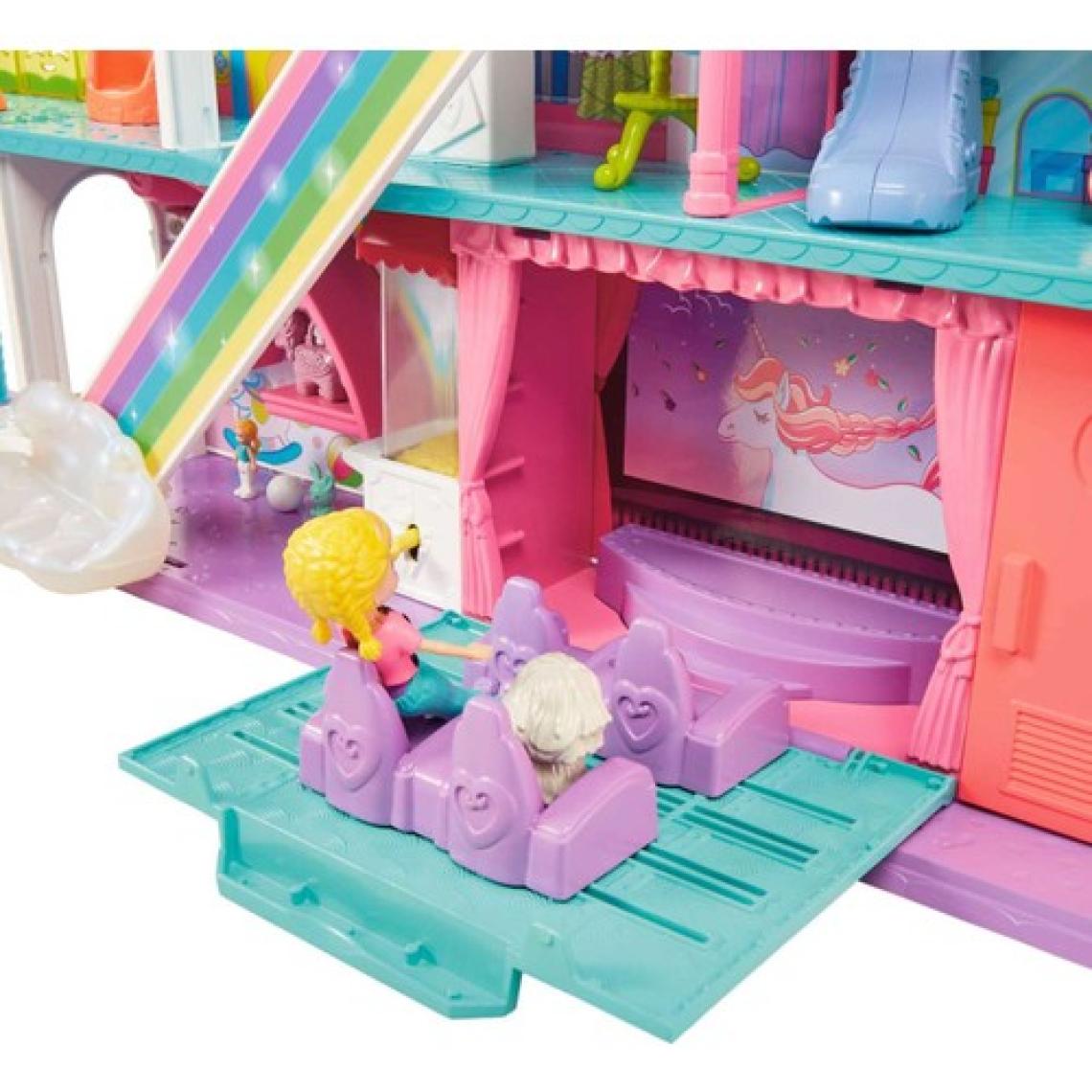 Polly Pocket Gökkuşağı Alışveriş Merkezi, Polly (10 Cm), 35'Ten Fazla Aksesuar ve 9 Oyun Alanıyla 3 Katlı, 4 Yaş ve Üzeri Hhx78