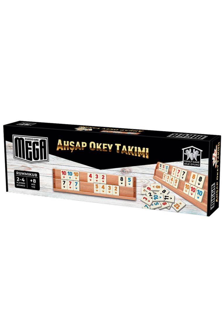 Route Mega Büyük Boy Ahşap Okey Takımı
