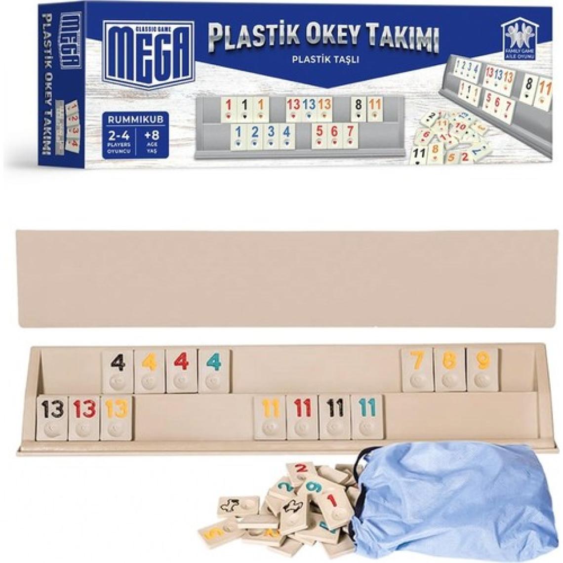 Route Mega Plastik Okey Takımı Plastik Taşlı