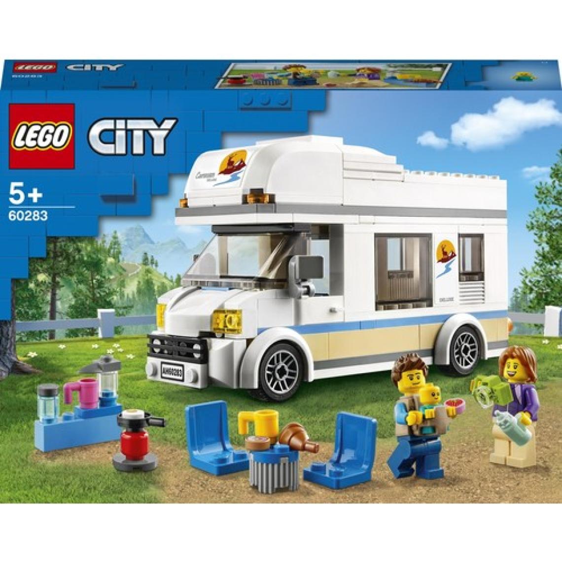 LEGO® City Tatilci Karavanı 60283 - 5 Yaş ve Üzeri Çocuklar İçin 2 Minifigür İçeren Yaratıcı Oyuncak Yapım Seti (190 Parça)