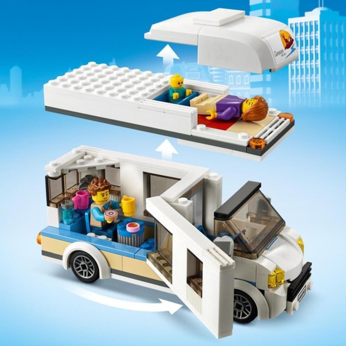 LEGO® City Tatilci Karavanı 60283 - 5 Yaş ve Üzeri Çocuklar İçin 2 Minifigür İçeren Yaratıcı Oyuncak Yapım Seti (190 Parça)