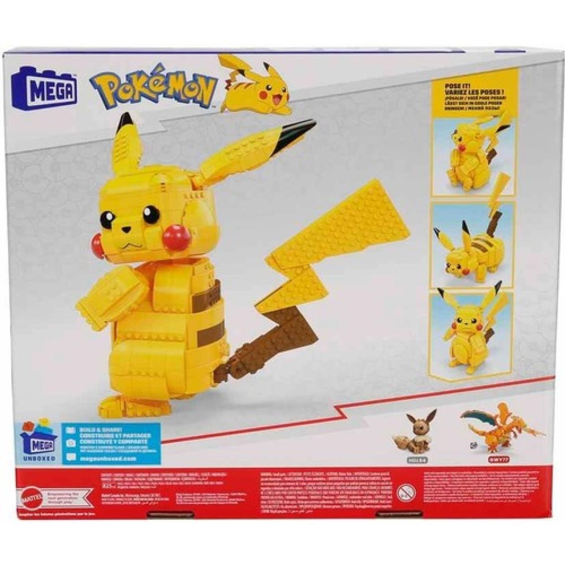 MEGA Pokémon - Jumbo Pikachu Figürü, 6 Yaş Ve Üzeri İçin İdeal Yapı Oyuncakları Fvk81