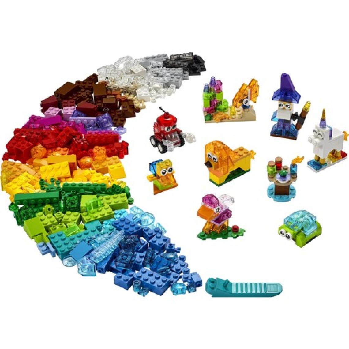 LEGO® Classic Yaratıcı Şeffaf Yapım Parçaları 11013 - 4 Yaş ve Üzeri Çocuklar İçin Şeffaf Yapım Parçaları İçeren Yaratıcı Oyuncak Yapım Seti (500 Parça)